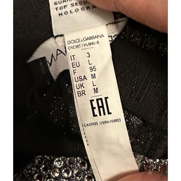 KIM DOLCE&GABBANA Triangle bra with fusible rhinestones - Picture 11 of 11